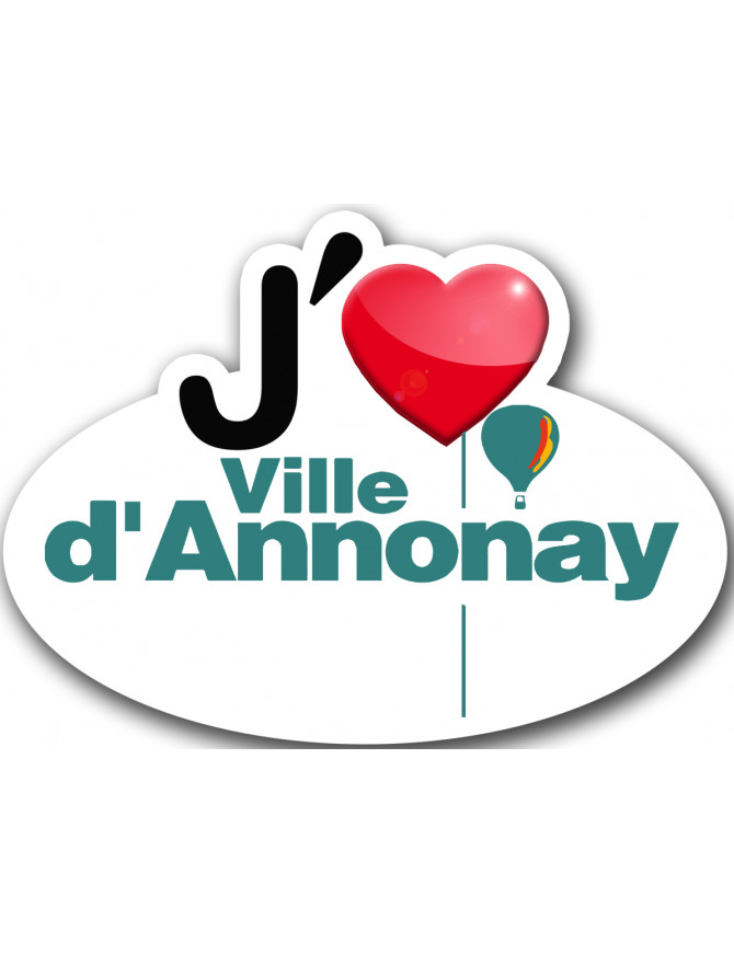 j'aime Annonay (5x3.7cm) - Sticker/autocollant