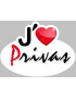 j'aime Privas (15x11cm) - Sticker/autocollant