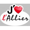 j'aime l'Allier (15x11cm) - Sticker/autocollant