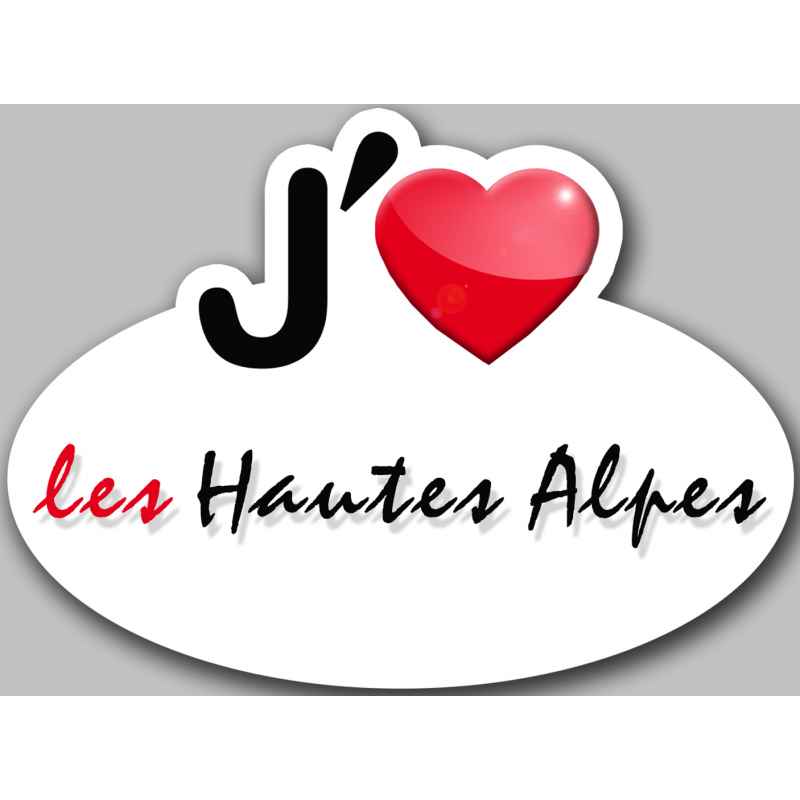 j'aime les Hautes-Alpes (15x11cm) - Sticker/autocollant