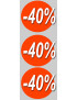 Soldes remise 40% (3 fois 10cm) - Sticker/autocollant