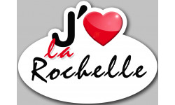 j'aime la Rochelle - 5x3.7cm - Sticker/autocollant