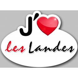 j'aime les Landes (15x11cm) - Sticker/autocollant