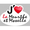 j'aime la Meurthe-et-Moselle (15x11cm) - Sticker/autocollant