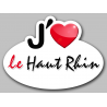 j'aime le Haut Rhin (15x11cm) - Sticker/autocollant