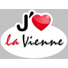 j'aime la Vienne (15x11cm) - Sticker/autocollant