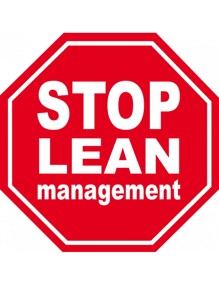 Lean management stop (10x10cm) Sticker/autocollant