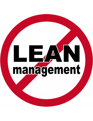 Lean management refus (10x10cm) Sticker/autocollant