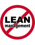 Lean management refus (10x10cm) Sticker/autocollant