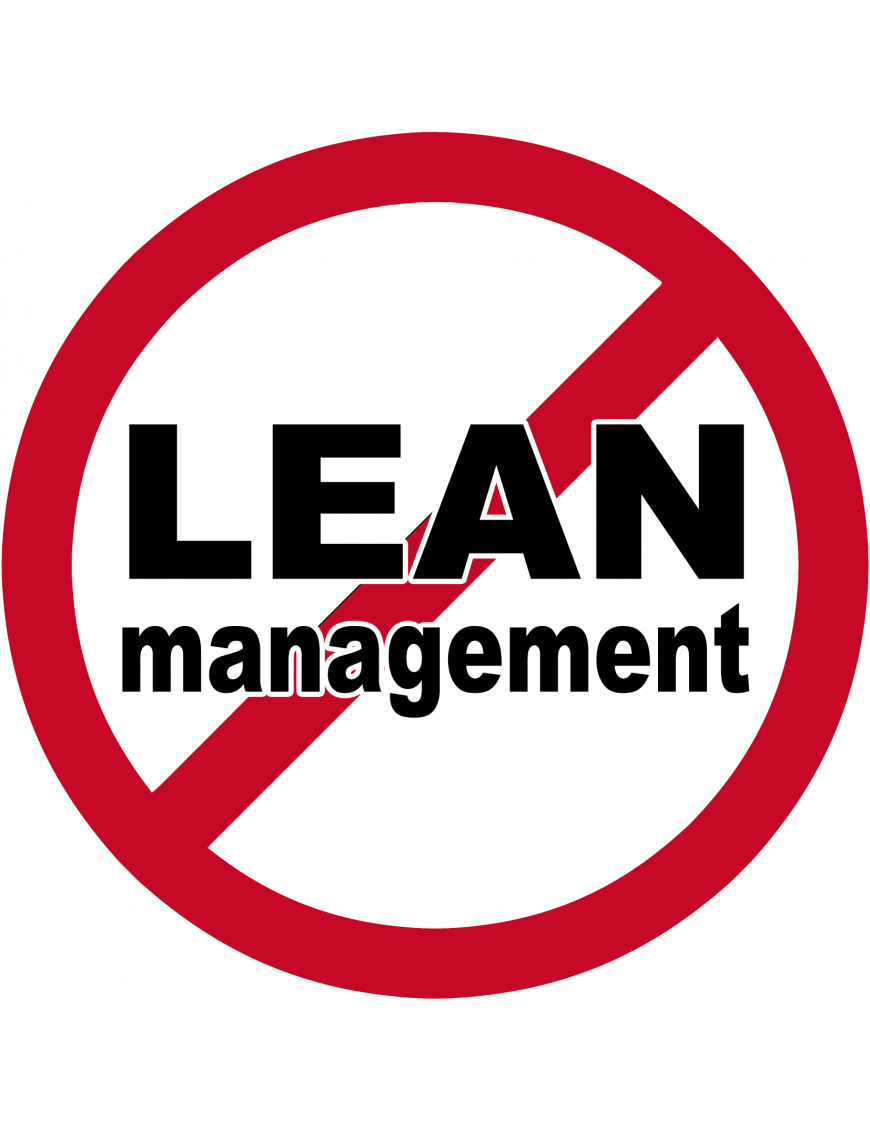 Lean management refus (15x15cm) Sticker/autocollant