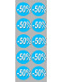 Soldes remise 50% (10 fois 5cm) - Sticker/autocollant