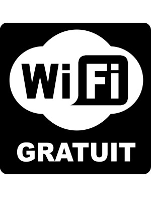 WIFI gratuit - 5cm - Sticker/autocollant