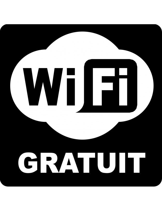 WIFI gratuit - 20cm - Sticker/autocollant