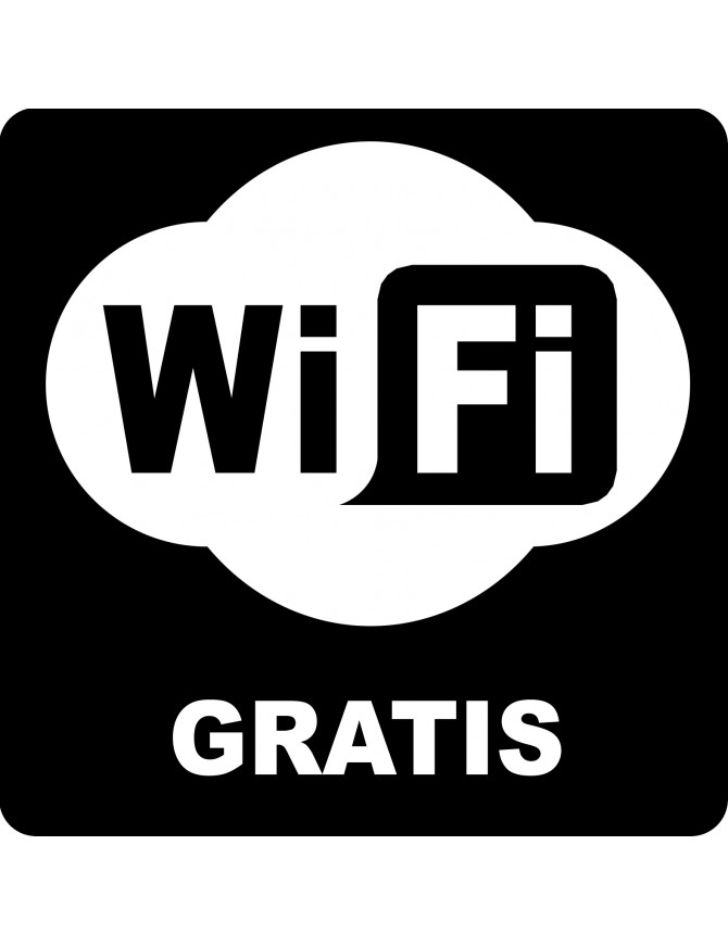 wifi gratis - 10cm - Sticker/autocollant