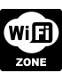 wifi zone - 15cm - Sticker/autocollant