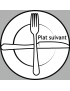 couverts plat suivant (15cm) - Sticker/autocollant