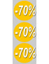 Soldes remise 70% (3 fois 10cm) - Sticker/autocollant