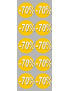 Soldes remise 70% (10 fois 5cm)  - Sticker/autocollant