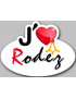 j'aime Rodez (15x11cm) - Sticker/autocollant