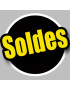 Soldes Rond Noir et Jaune - 20cm - Sticker/autocollant