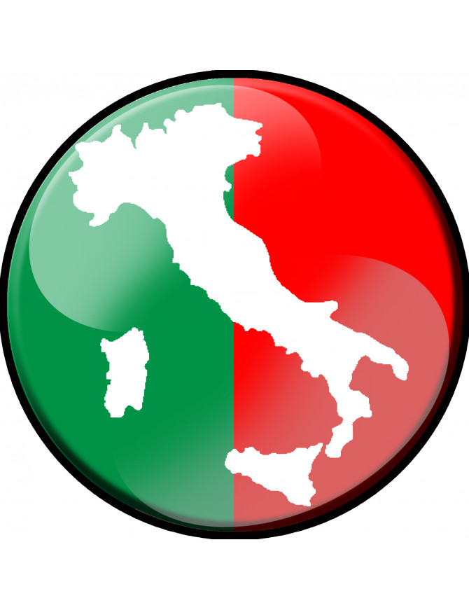 Italie rond - 5x5cm - Sticker/autocollant