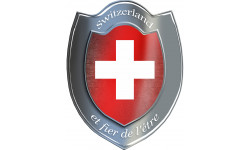 Suisse et fier de l'être - 5x4cm - Sticker/autocollant