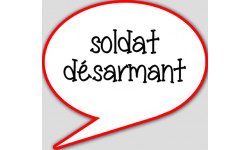 soldat désarmant - 10x9cm - sticker/autocollant