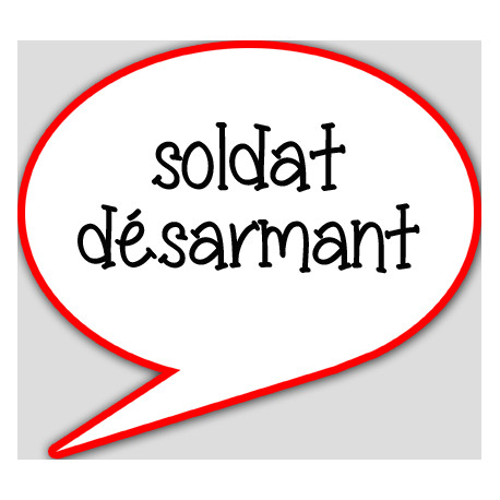 soldat désarmant - 10x9cm - sticker/autocollant