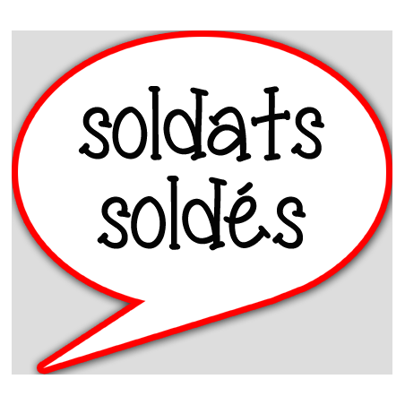 soldats soldés - 15x13.5cm - sticker/autocollant