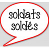 soldats soldés - 15x13.5cm - sticker/autocollant