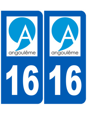 immatriculation Angoulême 16 - Sticker/autocollant