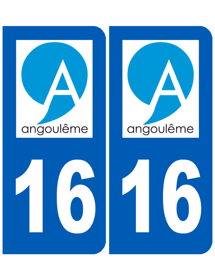 immatriculation Angoulême 16 - Sticker/autocollant