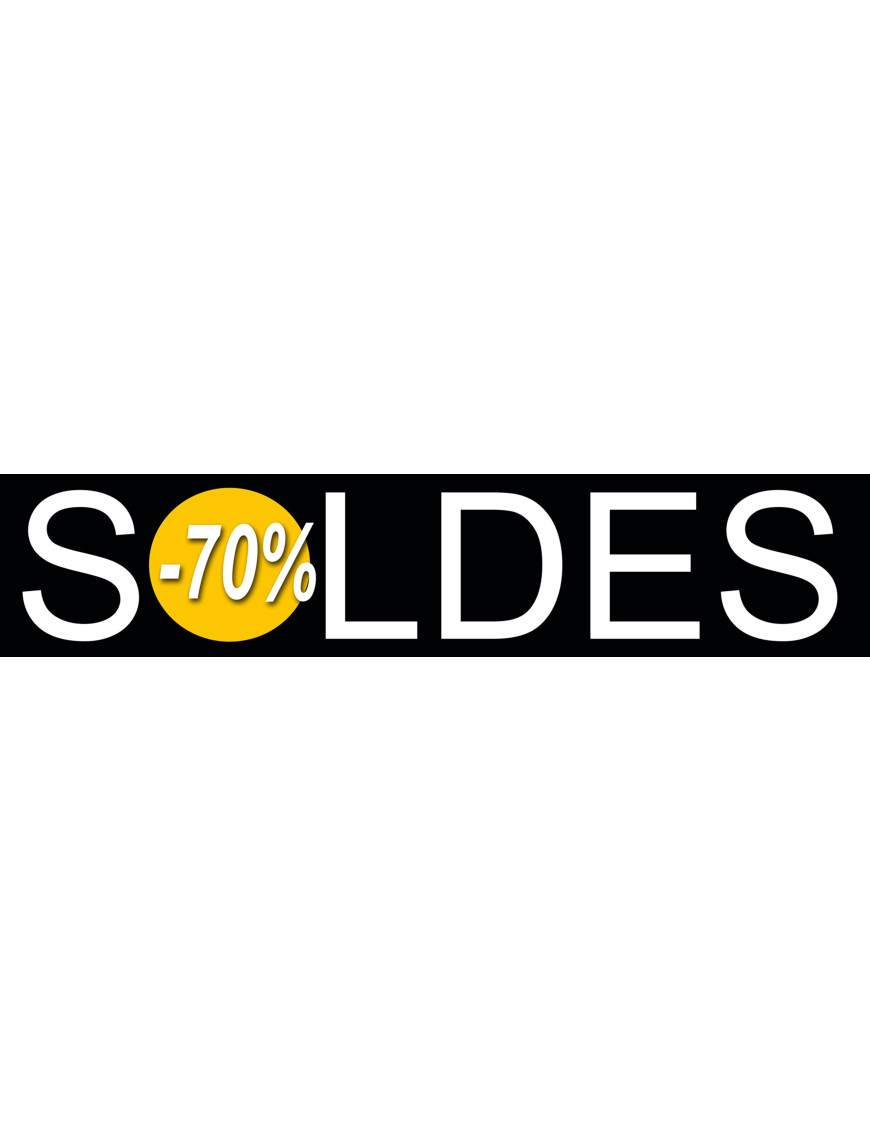 Soldes Design 70% (21x4,4cm) - Sticker/autocollant