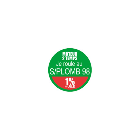 SANS PLOMB 98 mélange 1 pourcent - 10cm - Sticker/autocollant