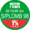 SANS PLOMB 98 mélange 1 pourcent - 10cm - Sticker/autocollant