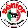 conducteur Sénior Italien - 15cm - Sticker/autocollant