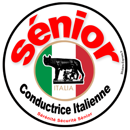 conductrice Sénior Italienne - 15cm - Sticker/autocollant