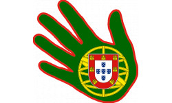 main Portugaise verte - 10x10cm - Sticker/autocollant