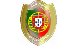 Portugais et fier de l'être - 10x7.7cm - Sticker/autocollant