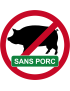 Sans porc  - 20x20cm - Sticker/autocollant