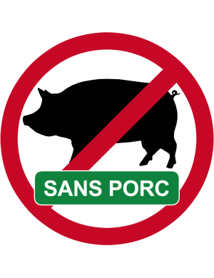 Sans porc  - 5x5cm - Sticker/autocollant