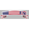 flamme USA - 10x3cm - Sticker/autocollant