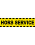 Hors service - 29x8cm - Sticker/autocollant