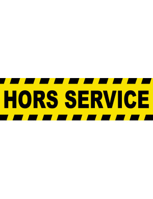 Hors service - 20x5.5cm - Sticker/autocollant