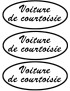 Voiture de Courtoisie (3 fois 20x9cm) - Sticker/autocollant