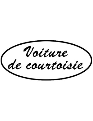 Voiture de Courtoisie (20x9cm) - Sticker/autocollant