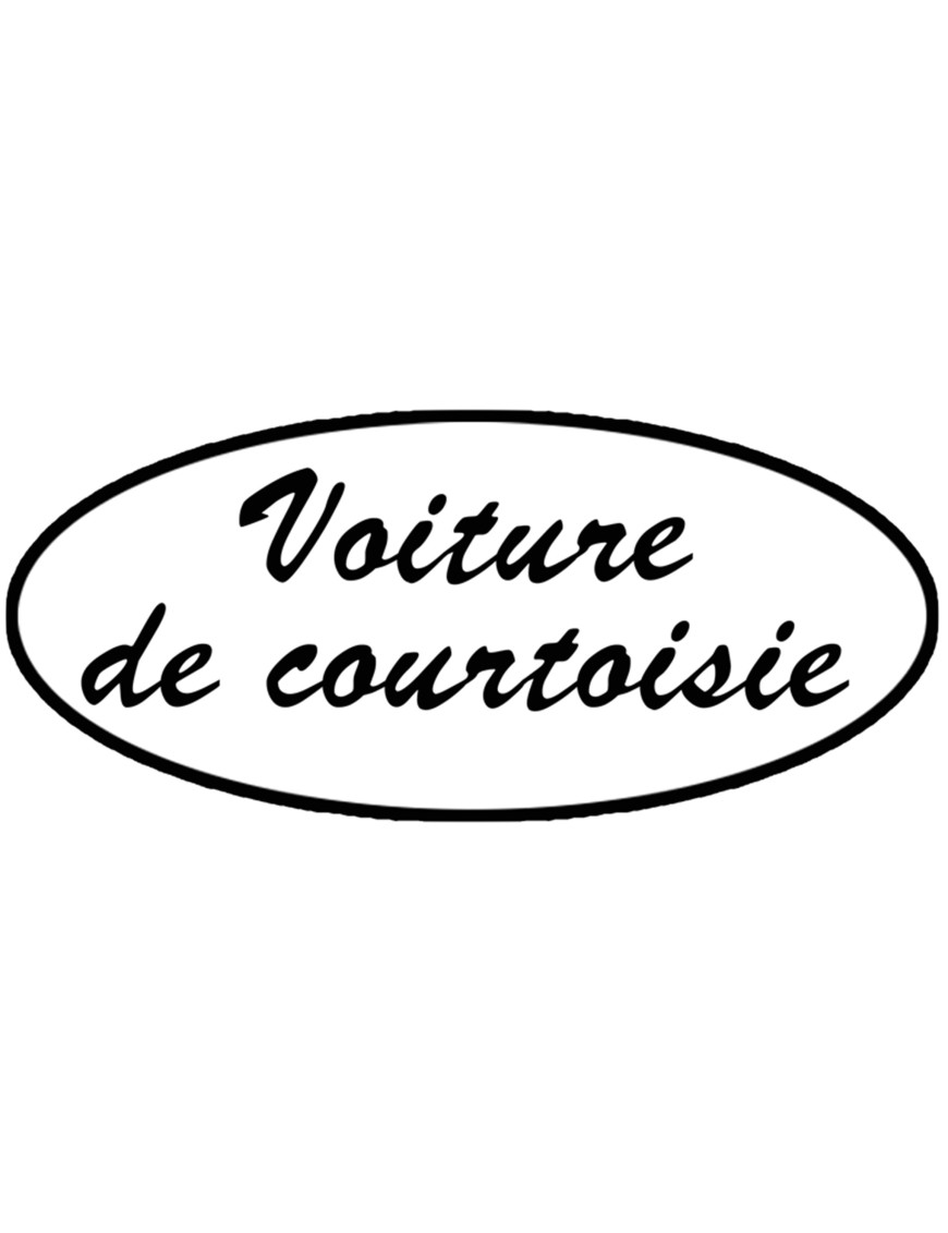 Voiture de Courtoisie (20x9cm) - Sticker/autocollant