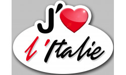 J'aime l'Italie - 5x3.7cm - Sticker/autocollant