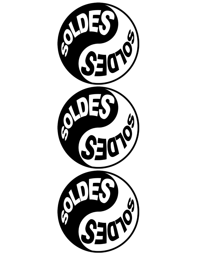 Série YIN YANG SOLDES (3 stickers 9.5x9.5cm) - Sticker/autocollant