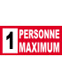 1 personne maximum - 30X14cm - Sticker/autocollant